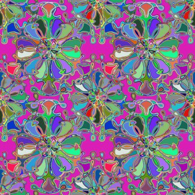 Soyut kaleydoskop renkli Dikişsiz desen arka planı için. 