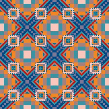 Geometrik etnik desen sorunsuz tasarım arka plan veya duvar kağıdı için