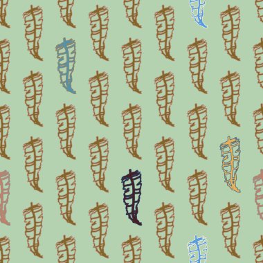 Memphis tarzı zemin ağaç yaprakları 