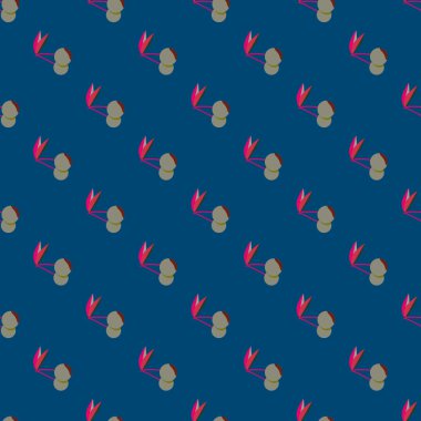 Şirin kiraz seamless modeli. Vektör çizim.