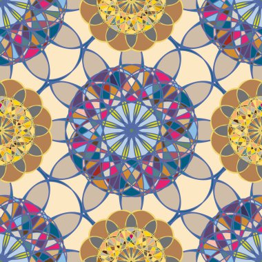  soyut çiçek geometrik Dikişsiz desen arka planı için