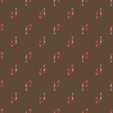 Dekoratif renkli seamless modeli ile şirin yusufçuk