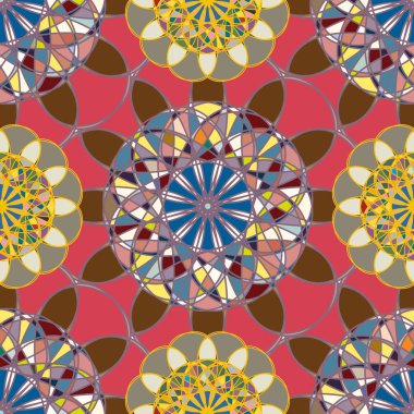  soyut çiçek geometrik Dikişsiz desen arka planı için