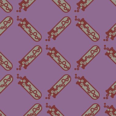 Kimya test tüpleri parlak arka plan üzerinde. Seamless modeli.