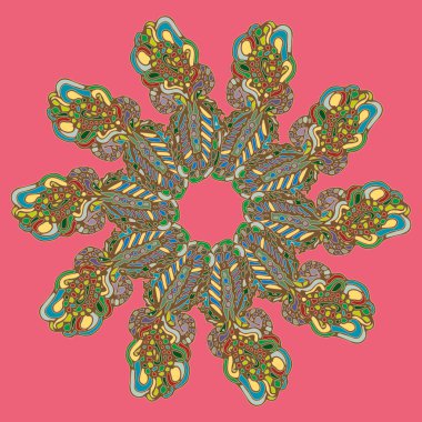 Stil zentangle yeni simetrik mandala doodle ile sanat esin kaynağı oldu. Duvar kağıdı, desen dolgularını, web sayfaları, yüzey dokuları için dekoratif nesne-ebilmek var olmak kullanılmış.