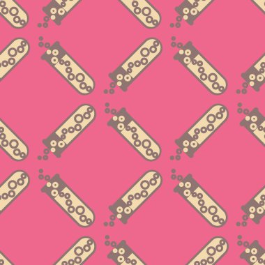 Kimya test tüpleri parlak arka plan üzerinde. Seamless modeli.