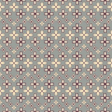 Çiçekler, vektör çizim ile çok renkli geometrik seamless modeli 