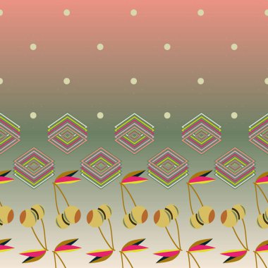 Şirin kiraz seamless modeli. Vektör çizim.