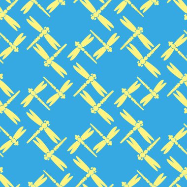 Dekoratif renkli seamless modeli ile şirin yusufçuk