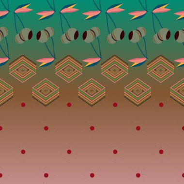 Şirin kiraz seamless modeli. Vektör çizim.