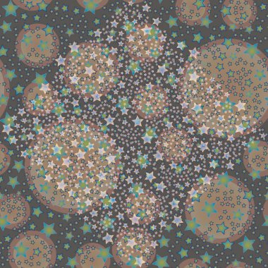 soyut geometrik renkli seamless modeli yıldız ile. Vektör çizim 