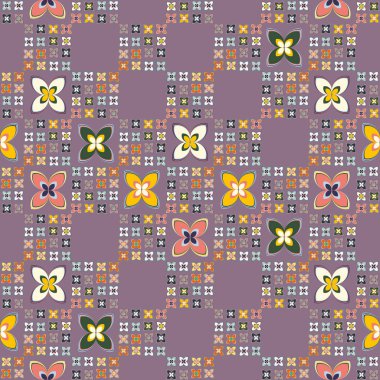  soyut çiçek geometrik Dikişsiz desen arka planı için