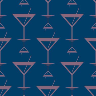 Tropik kokteyller desen, renkli kesintisiz vektör çizim