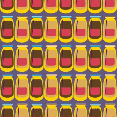 Kavanoz ile rustik ev konserve yeni dikişsiz desen arka planı için.