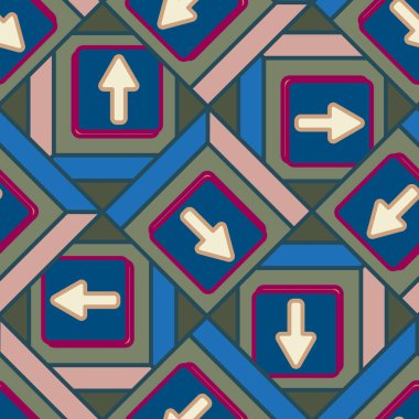 Kot düğmeleri Dikişsiz desen vektör çizim ile 