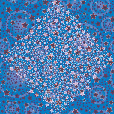 soyut geometrik renkli seamless modeli yıldız ile. Vektör çizim 