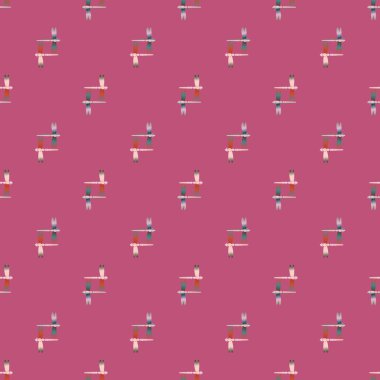 Dekoratif renkli seamless modeli ile şirin yusufçuk