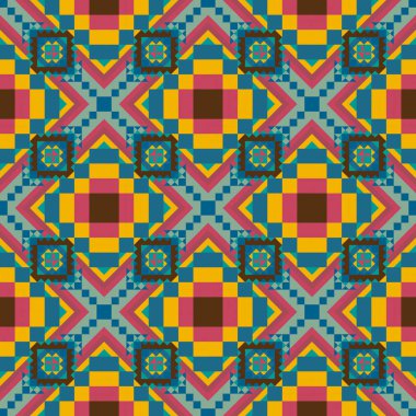 Geometrik etnik desen sorunsuz tasarım arka plan veya duvar kağıdı için