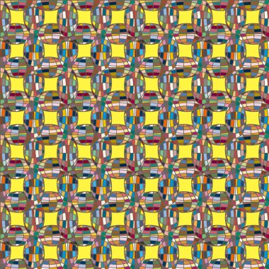 Soyut kaleydoskop desen renkli mozaik küre ile