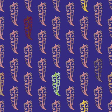 Memphis tarzı zemin ağaç yaprakları 