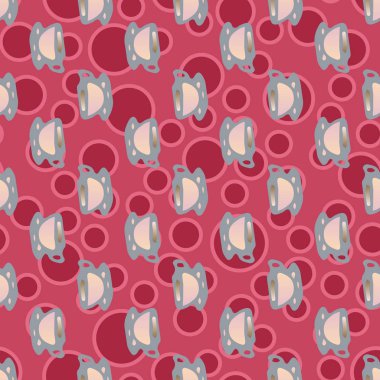 Bardak kahve veya çay arka plan seamless modeli üzerinde noktalı.