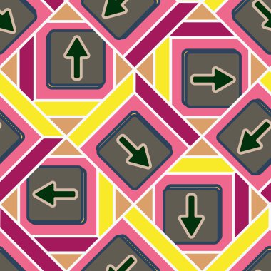 Kot düğmeleri Dikişsiz desen vektör çizim ile 