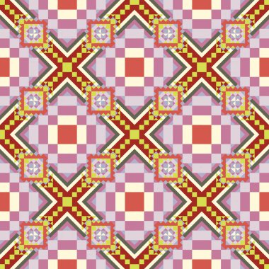 Geometrik etnik desen sorunsuz tasarım arka plan veya duvar kağıdı için