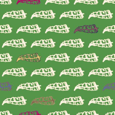 Memphis tarzı zemin ağaç yaprakları 