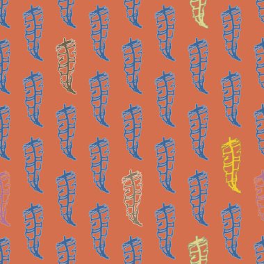 Memphis tarzı zemin ağaç yaprakları 