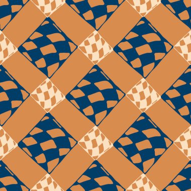 Soyut renkli geometrik Dikişsiz kareli desen arka planı için.