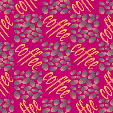 kahve çekirdekleri seamless modeli, vektör arka plan