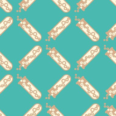 Kimya test tüpleri parlak arka plan üzerinde. Seamless modeli.