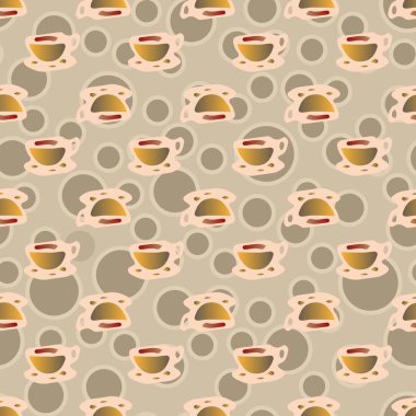 Bardak kahve veya çay arka plan seamless modeli üzerinde noktalı.