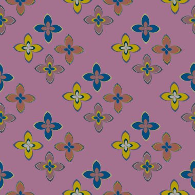  soyut çiçek geometrik Dikişsiz desen arka planı için