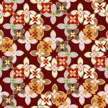  soyut çiçek geometrik Dikişsiz desen arka planı için