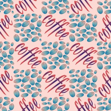 kahve çekirdekleri seamless modeli, vektör arka plan