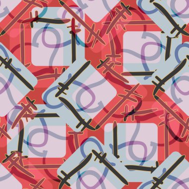 Soyut kalpleri arka plan için seamless modeli doodle