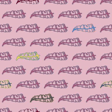 Memphis tarzı zemin ağaç yaprakları 