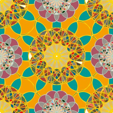  soyut çiçek geometrik Dikişsiz desen arka planı için