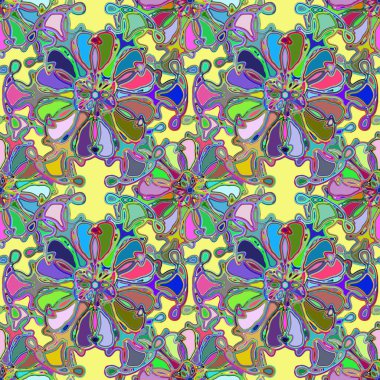 Soyut kaleydoskop renkli Dikişsiz desen arka planı için. 