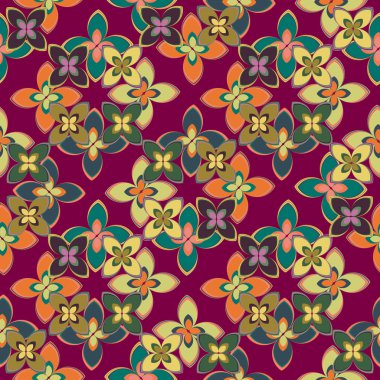  soyut çiçek geometrik Dikişsiz desen arka planı için