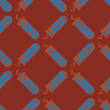 Kimya test tüpleri parlak arka plan üzerinde. Seamless modeli.