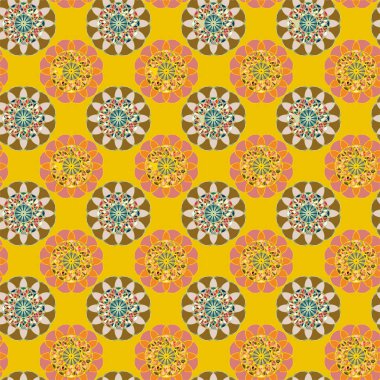  soyut çiçek geometrik Dikişsiz desen arka planı için