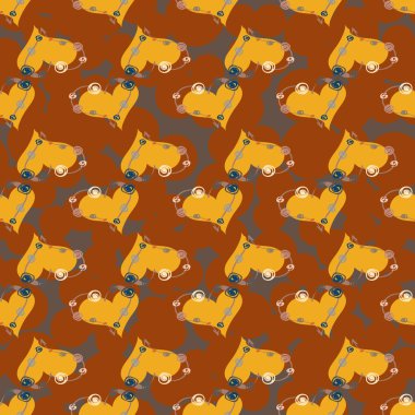 Soyut kalp doodle arka plan için seamless modeli. 