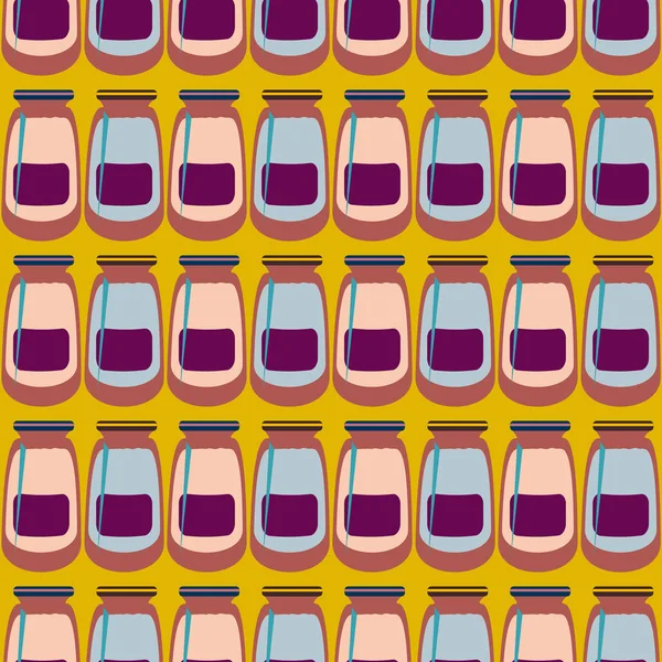 Kavanoz ile rustik ev konserve yeni dikişsiz desen arka planı için.