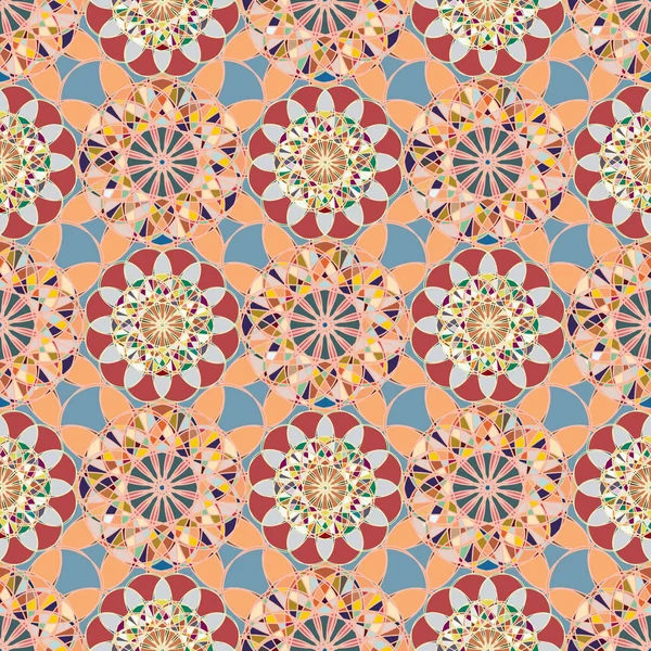 Renkli farklı renk seçenekleri sunan mozaik mandala arka plan