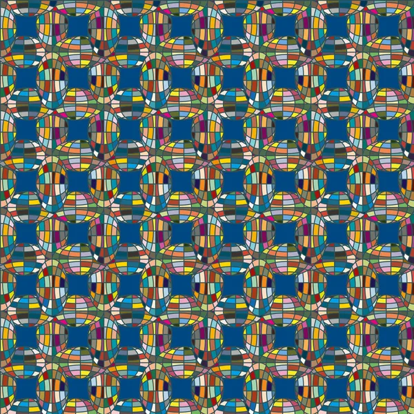 Patrón Caleidoscopio Abstracto Con Globos Mosaico Colores — Vector de stock