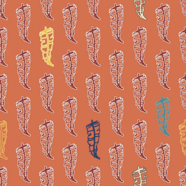 Memphis tarzı zemin ağaç yaprakları 