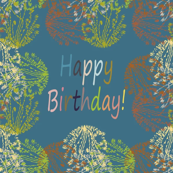 Çiçek desenli harflerle kutlu olsun çok renkli el çekilmiş