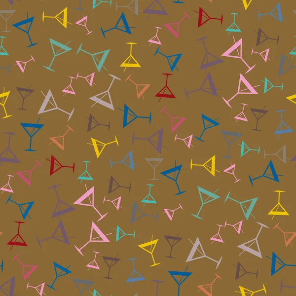 Tropik kokteyller desen, renkli kesintisiz vektör çizim